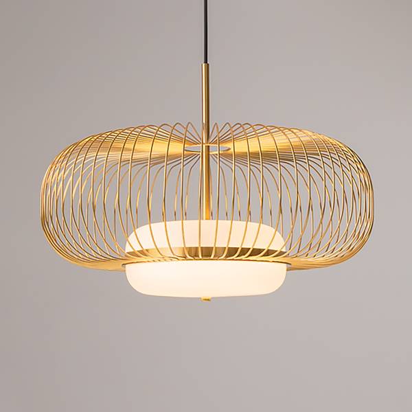 LED-Pendelleuchte Levitation Milchglas / Mischmetall - 1-flammig