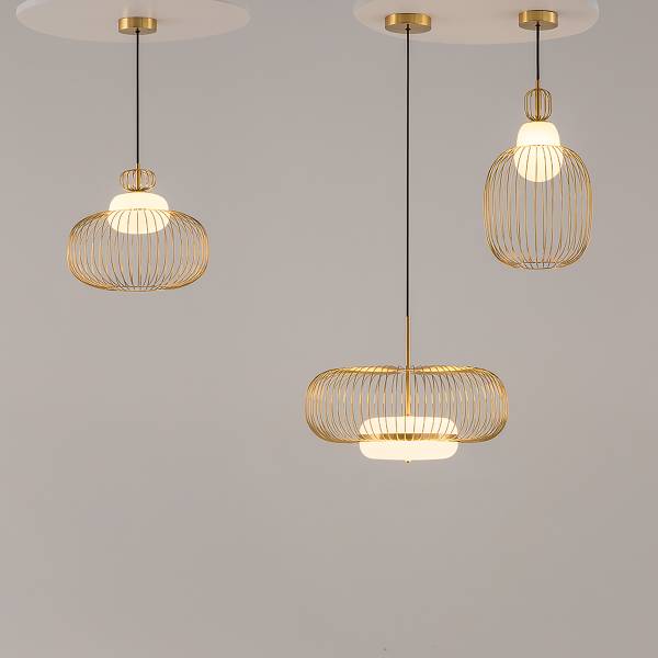 LED-Pendelleuchte Levitation Milchglas / Mischmetall - 1-flammig