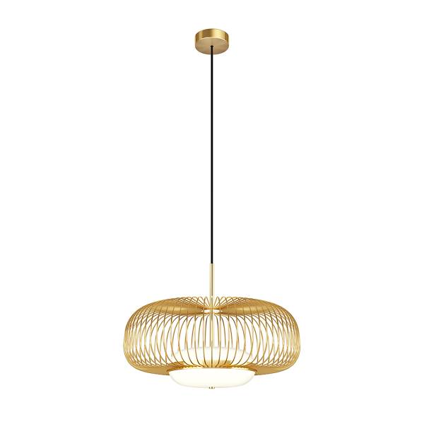 LED-Pendelleuchte Levitation Milchglas / Mischmetall - 1-flammig