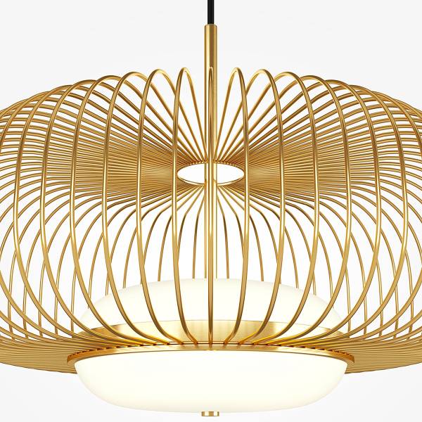 LED-Pendelleuchte Levitation Milchglas / Mischmetall - 1-flammig