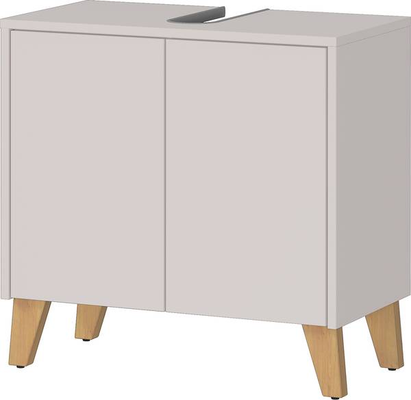 Badset Arnea 4-teilig Spiegelschrank Inklusive Beleuchtung - Kaschmir