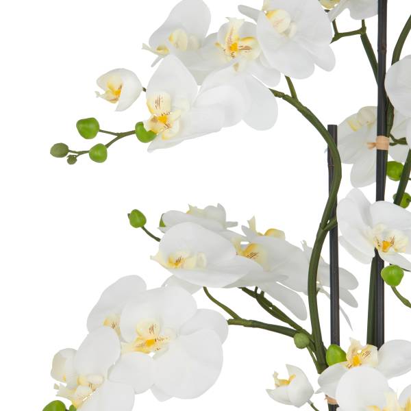 Kunstbloem Phalaenopsis type B polyetheen - groen/wit