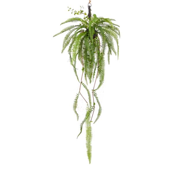 Kunstplant Varenhanger polyetheen - groen - Hoogte: 100 cm