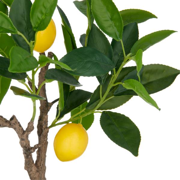 Kunstpflanze Zitronenbäumchen Polyethylen - Grün / Gelb