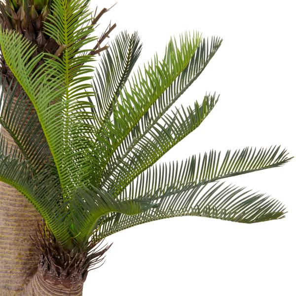 Palmier Cycas artificiel polyéthylène - vert / brun