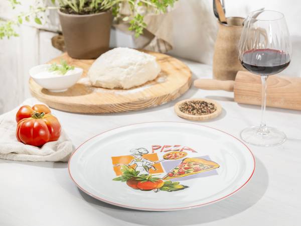 Pizzateller Milano Sofia 4er-Set Porzellan - Mehrfarbig