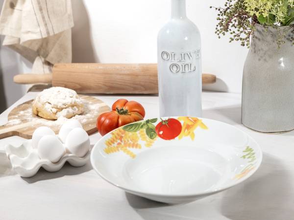 Pastateller Milano Pasta 4er-Set Porzellan - Mehrfarbig