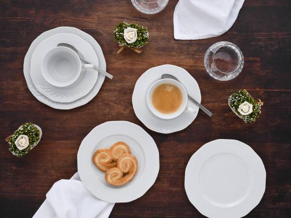 Kaffeeservice Arianne 18-teilig Porzellan - Weiß