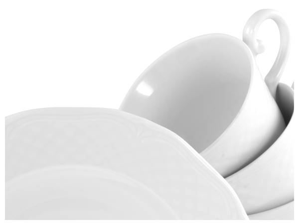 Kaffeeservice Arianne 18-teilig Porzellan - Weiß