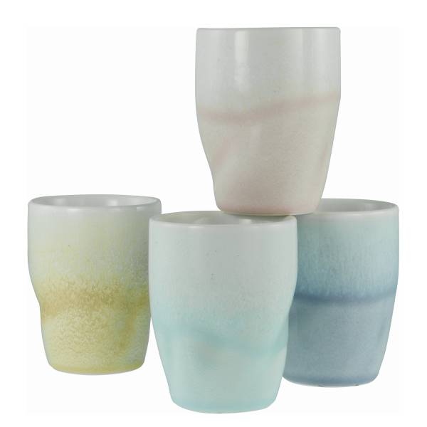 Kaffeebecher Squeezy Maytime 4er-Set Keramik - Mehrfarbig