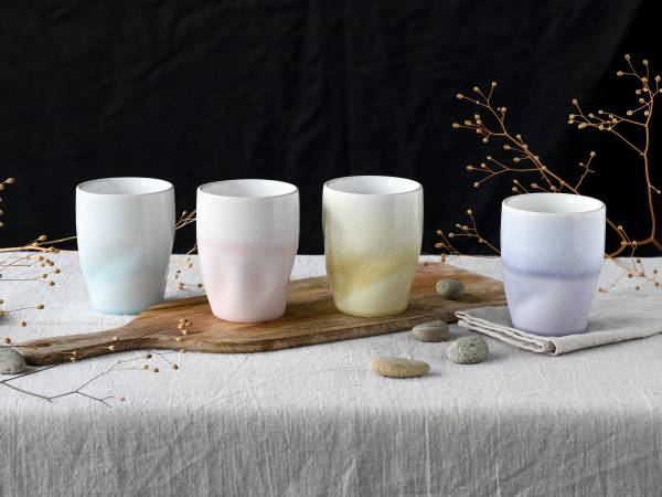 Kaffeebecher Squeezy Maytime 4er-Set Keramik - Mehrfarbig