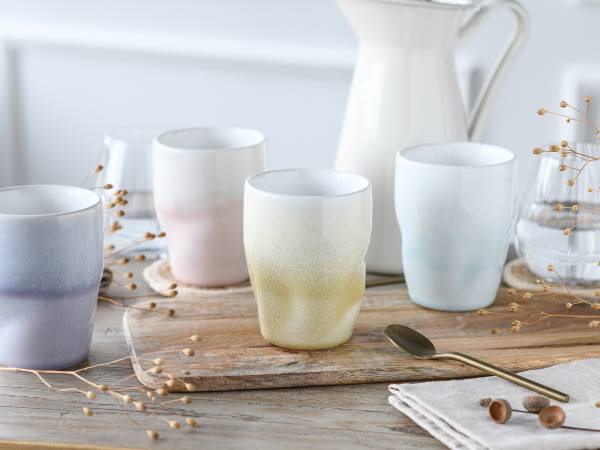 Kaffeebecher Squeezy Maytime 4er-Set Keramik - Mehrfarbig