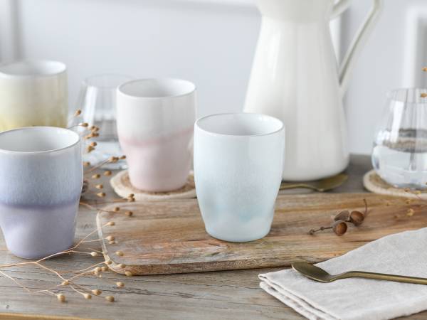 Kaffeebecher Squeezy Maytime 4er-Set Keramik - Mehrfarbig