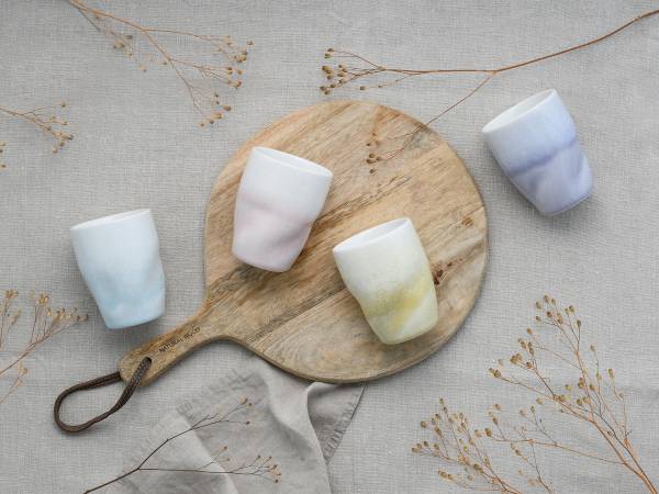 Kaffeebecher Squeezy Maytime 4er-Set Keramik - Mehrfarbig