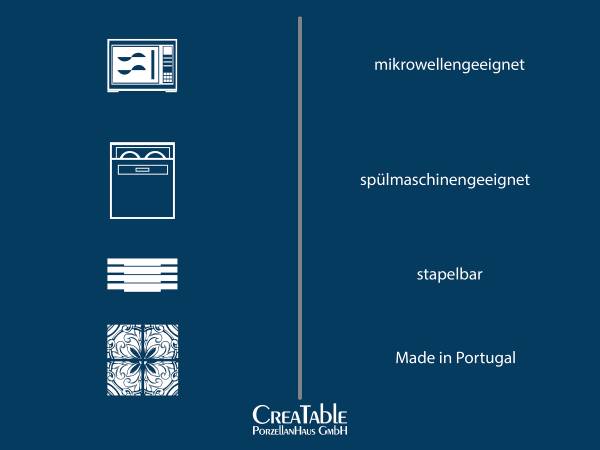 Tafelservice Pietra 8-teilig Keramik - Mehrfarbig