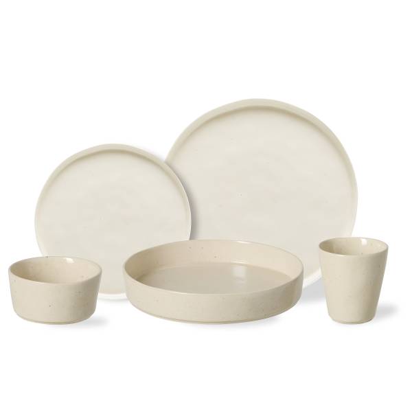 Kombiservice Lagoa 5-teilig Keramik - Creme