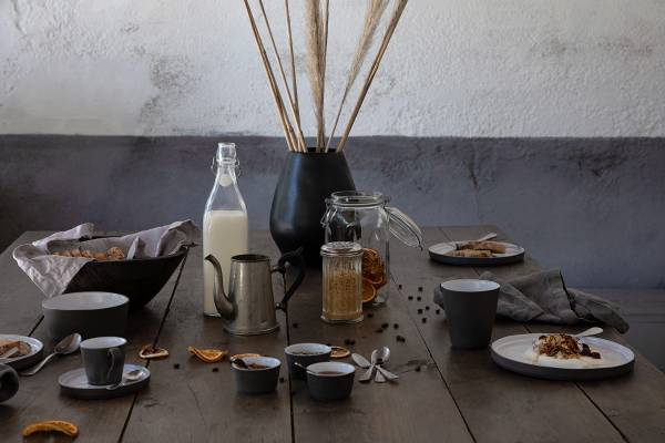 Kombiservice Lagoa Eco 5-teilig Typ B Keramik - Taupe / Weiß