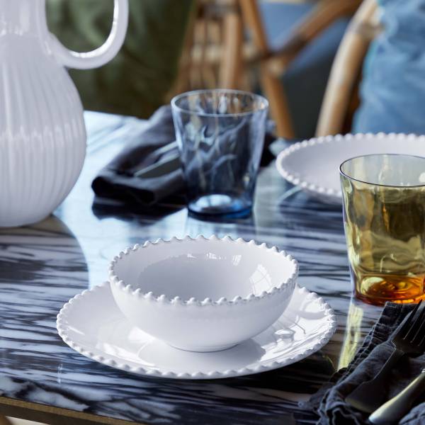 Tafelservice Pearl 12-teilig Typ B Keramik - Weiß