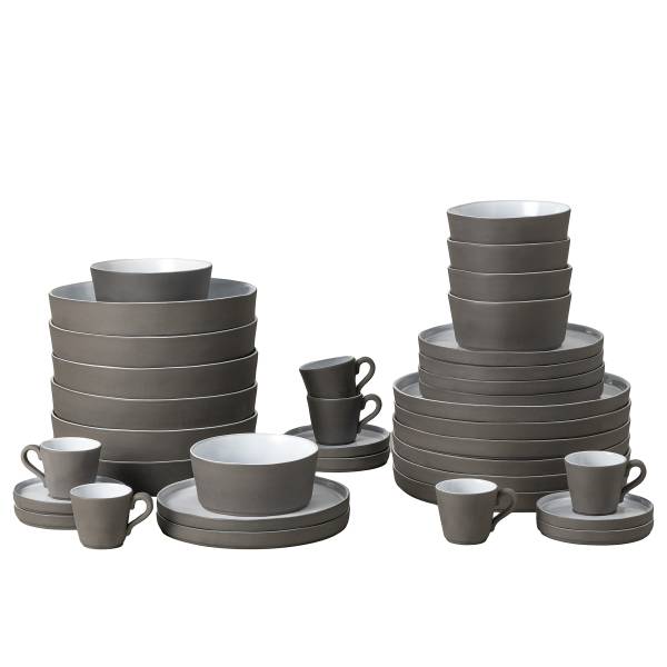 Kombiservice Lagoa Eco 30-teilig Typ B Keramik - Taupe / Weiß