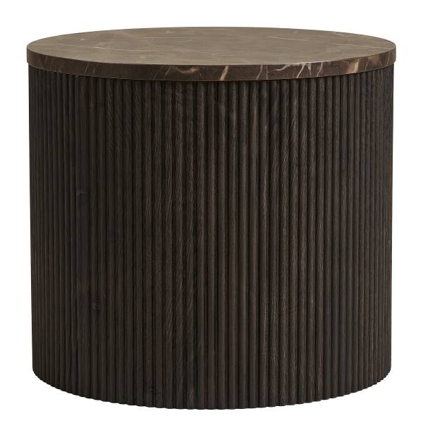 Beistelltisch Gookins Marmor Braun Dekor / Dunkelbraun