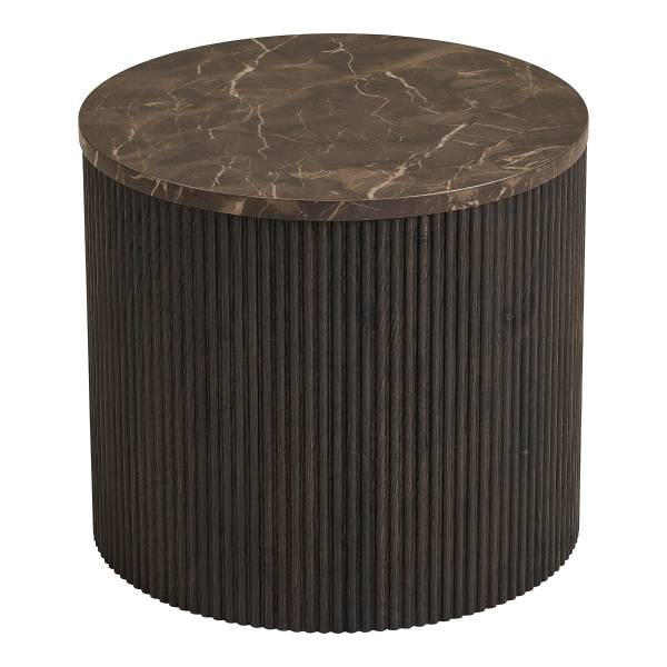 Beistelltisch Gookins Marmor Braun Dekor / Dunkelbraun