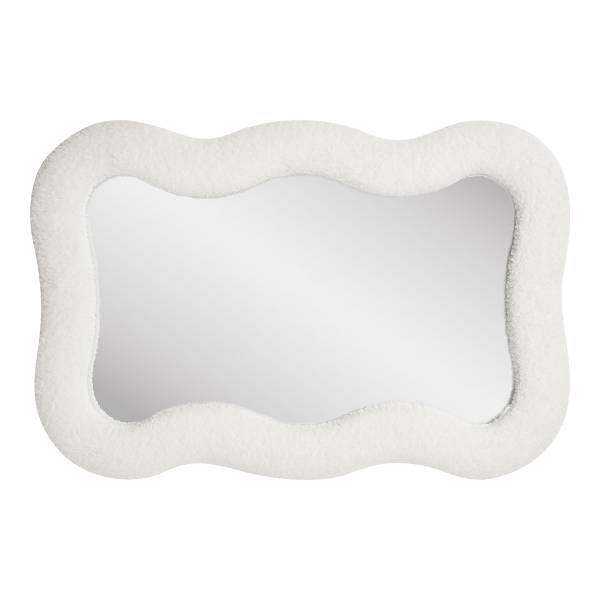 Specchio Pimmit Tessuto teddy - Bianco