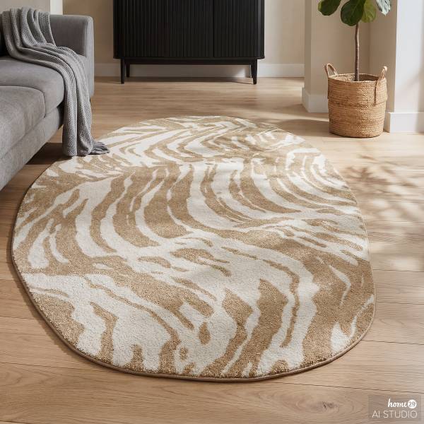 Hochflorteppich Liora Polypropylen / Polyester - Beige / Creme - 160 x 229 cm