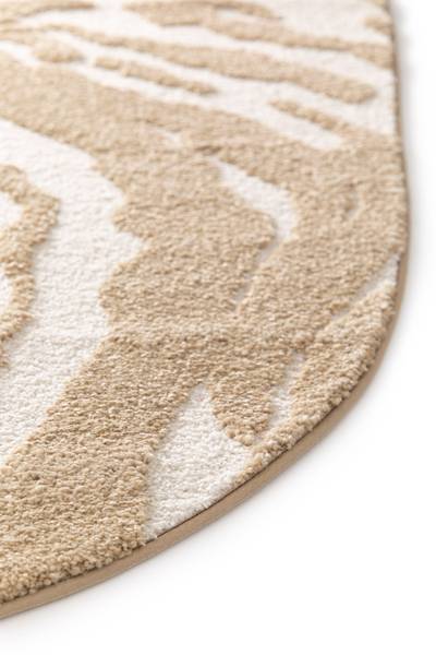 Hochflorteppich Liora Polypropylen / Polyester - Beige / Creme - 160 x 229 cm