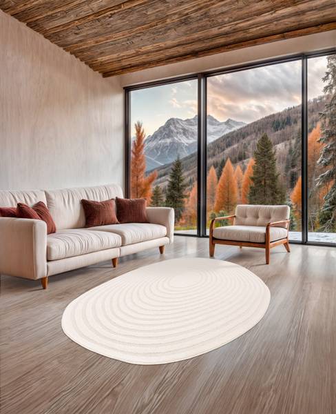 Hochflorteppich Lumy Polypropylen / Polyester - Creme - 200 x 289 cm