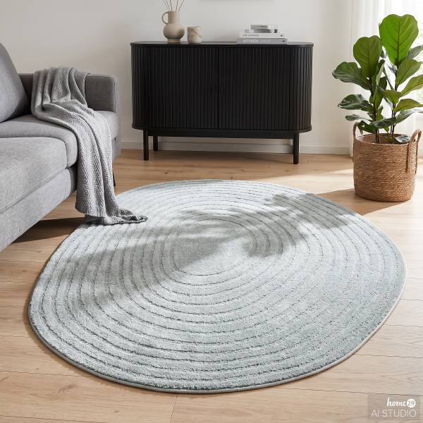 Hochflorteppich Lumy Polypropylen / Polyester - Blau - 160 x 229 cm