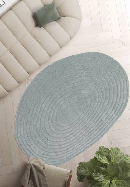 Hochflorteppich Lumy Polypropylen / Polyester - Blau - 160 x 229 cm