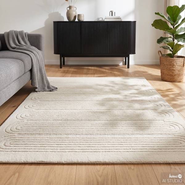 Tappeto pelo lungo Lumar Polipropilene / Poliestere - Bianco - 160 x 230 cm