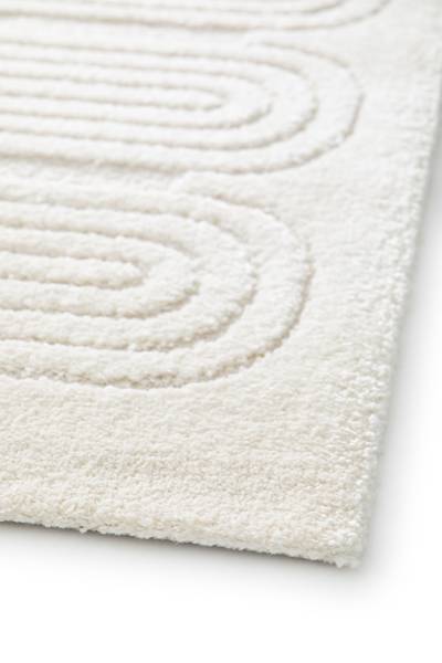 Tappeto pelo lungo Lumar Polipropilene / Poliestere - Bianco - 160 x 230 cm