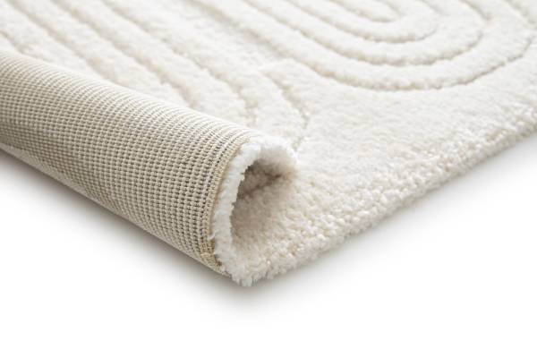 Tappeto pelo lungo Lumar Polipropilene / Poliestere - Bianco - 160 x 230 cm