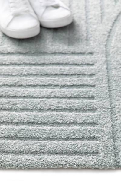 Tapis poils longs Lioraen Polypropylène / Polyester - Bleu - 160 x 230 cm