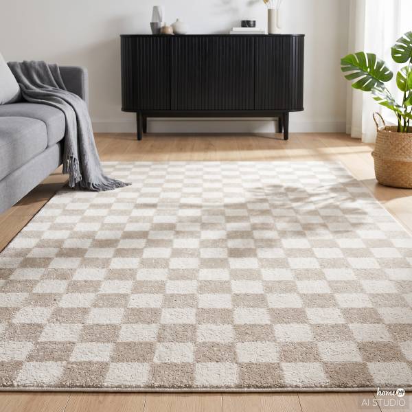 Kurzflorteppich Arina Polypropylen / Polyester - Creme / Beige - 200 x 290 cm