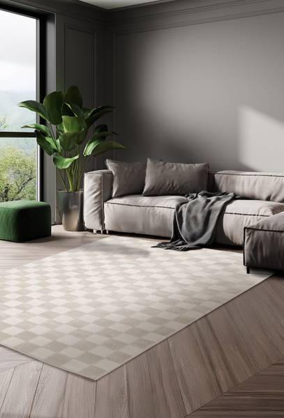 Kurzflorteppich Arina Polypropylen / Polyester - Creme / Beige - 200 x 290 cm