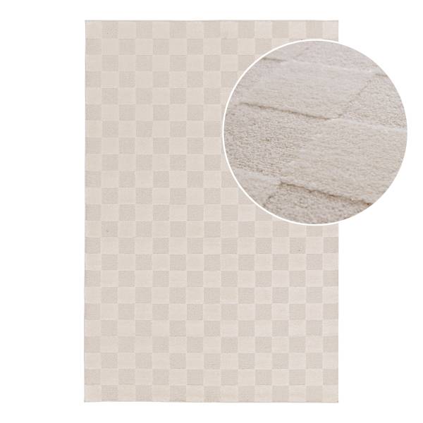 Kurzflorteppich Arina Polypropylen / Polyester - Creme - 200 x 290 cm