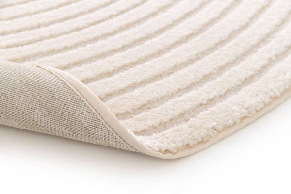 Hochflorteppich Lora Polypropylen / Polyester - Weiß / Beige - 200 x 200 cm