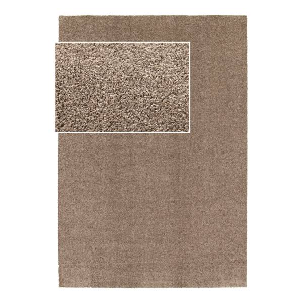 Hochflorteppich Lyraea Polypropylen - Sand - 140 x 200 cm