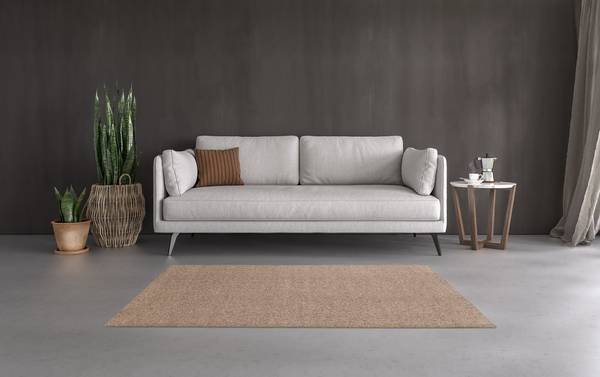 Hochflorteppich Lyraea Polypropylen - Sand - 140 x 200 cm