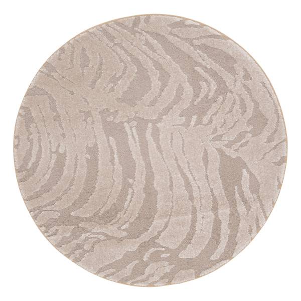 Tapis poils longs Liva Polypropylène / Polyester - Beige - 160 x 160 cm