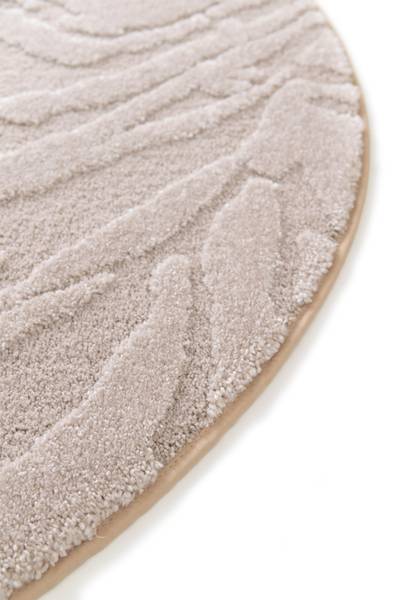 Tapis poils longs Liva Polypropylène / Polyester - Beige - 160 x 160 cm
