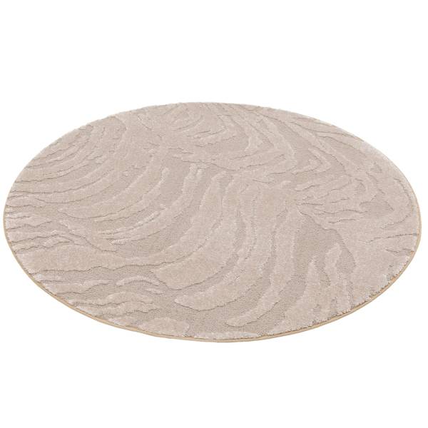 Tapis poils longs Liva Polypropylène / Polyester - Beige - 160 x 160 cm