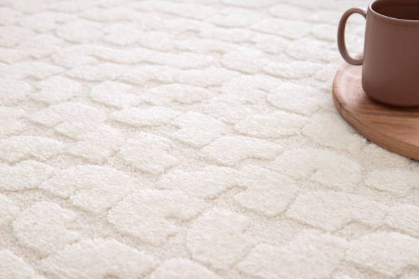Tappeto a pelo corto Aera Polypropylen / Polyester - Creme - 160 x 230 cm