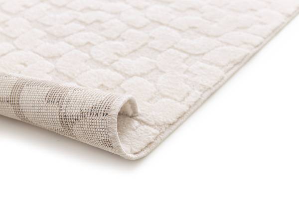 Tappeto a pelo corto Aera Polypropylen / Polyester - Creme - 160 x 230 cm