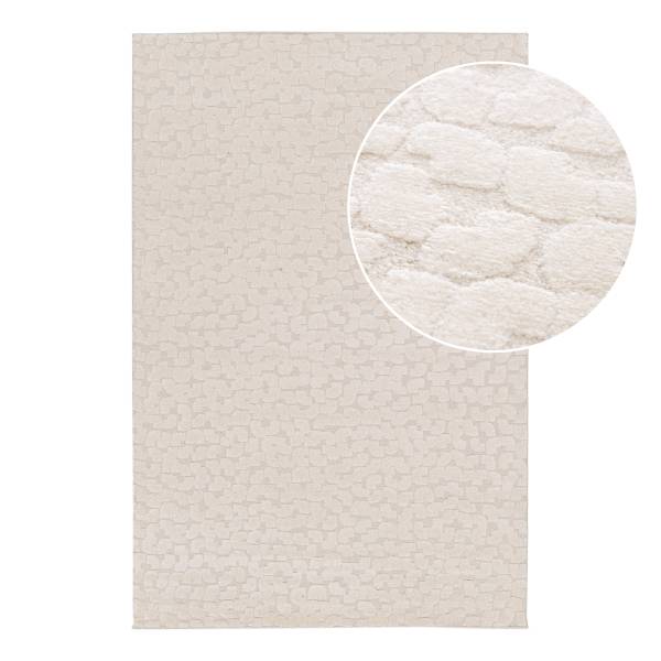 Tappeto a pelo corto Aera Polypropylen / Polyester - Creme - 160 x 230 cm