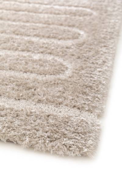 Hochflorteppich Mova Polyester - Grau - 160 x 230 cm