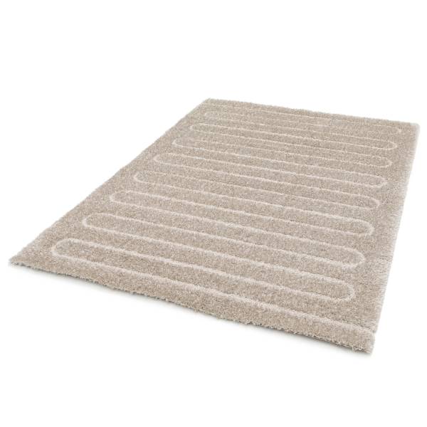 Hochflorteppich Mova Polyester - Grau - 160 x 230 cm
