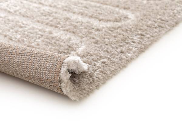 Hochflorteppich Mova Polyester - Grau - 160 x 230 cm